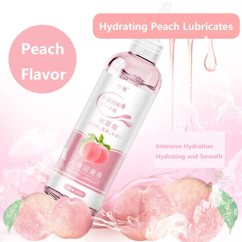 Fruit Strawberry Flavor Hyaluronic Acid Lubricant 200Ml Water-Soluble Lubricating Oil Sex Toys for Adults Sex Couples Sexshop
