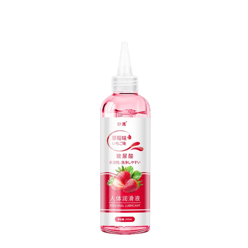 Fruit Strawberry Flavor Hyaluronic Acid Lubricant 200Ml Water-Soluble Lubricating Oil Sex Toys for Adults Sex Couples Sexshop