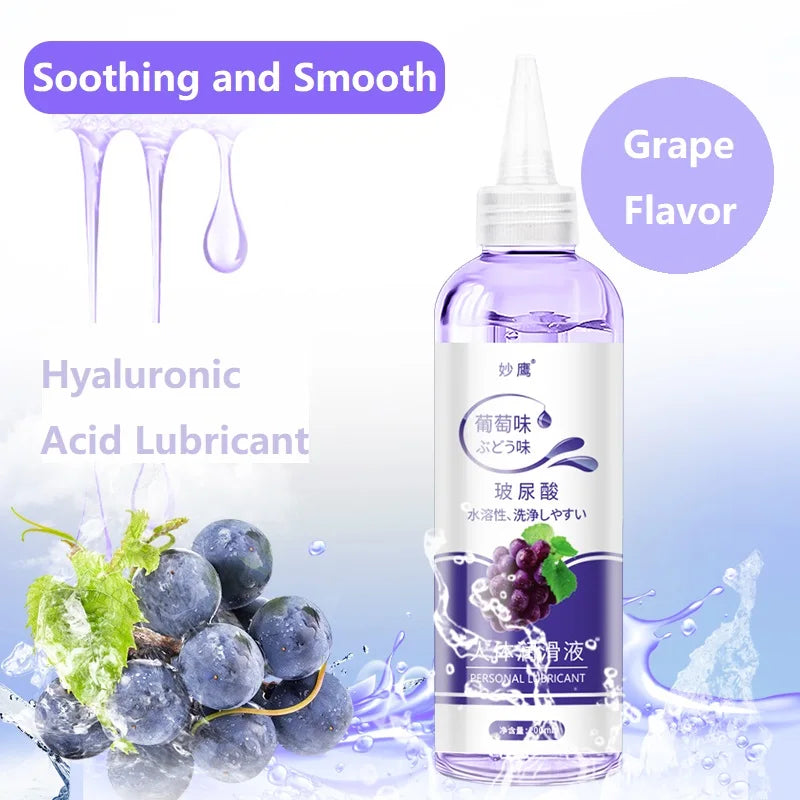 Fruit Strawberry Flavor Hyaluronic Acid Lubricant 200Ml Water-Soluble Lubricating Oil Sex Toys for Adults Sex Couples Sexshop