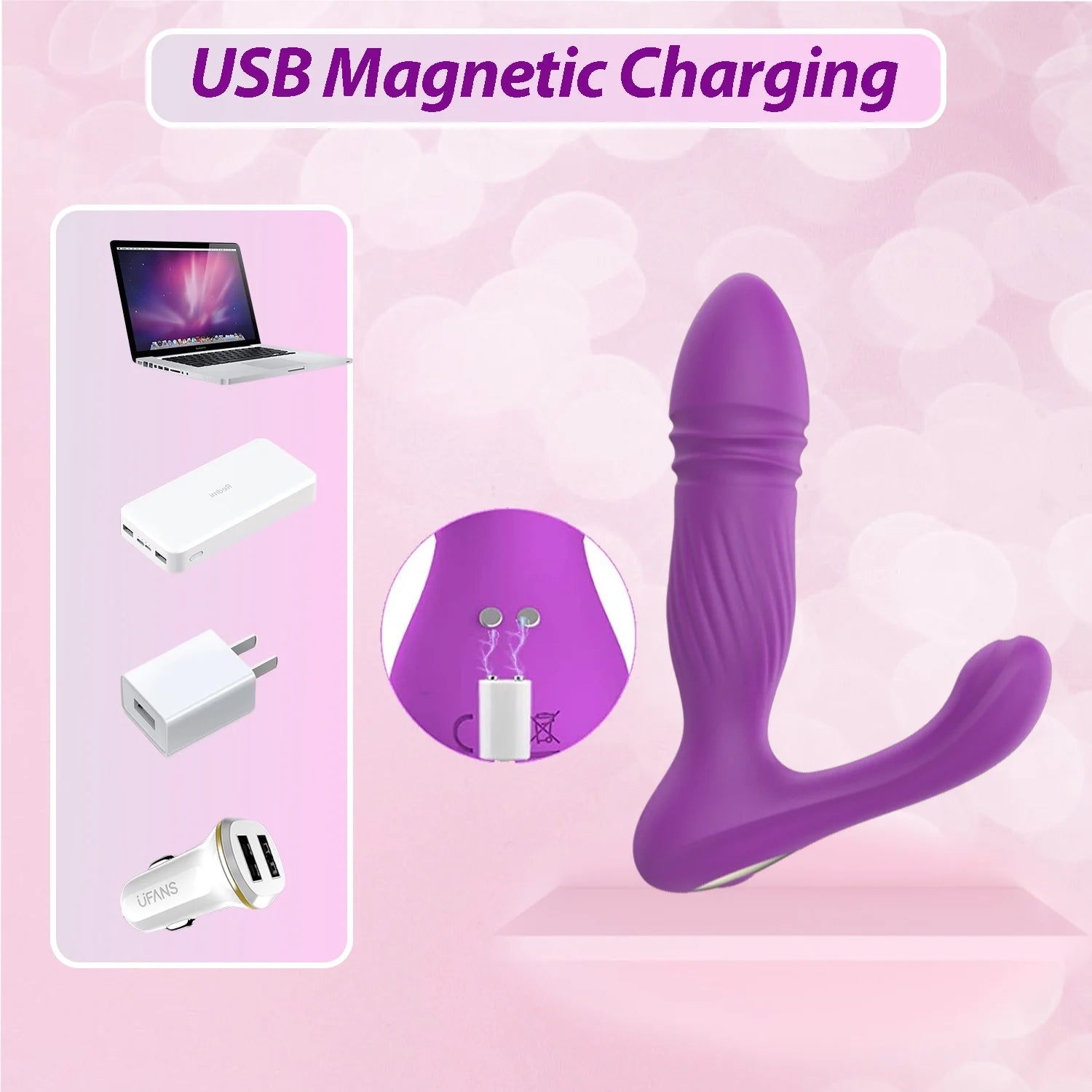 Remote Control Wearable Vibrator with Thrusting Functionality, Clitoral and G-Spot Stimulator Featuring 10 Vibrating and Telescopic Modes, Ideal for Couples' Intimacy and Pleasure